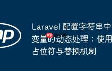 Laravel 配置字符串中变量的动态处理：使用占位符与替换机制