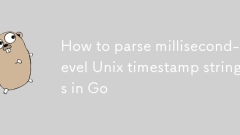 Comment analyser les cordes d'horodatage Unix de niveau des millisecondes à Go