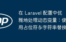 在 Laravel 配置中优雅地处理动态变量：使用占位符与字符串替换