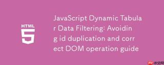 JavaScript动态表格数据过滤：避免id重复与正确DOM操作指南