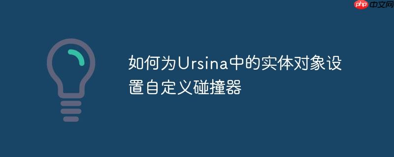 如何为Ursina中的实体对象设置自定义碰撞器