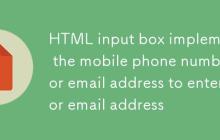 HTML输入框实现手机号或邮箱二选一输入
