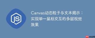 Canvas动态粒子与文本揭示：实现单一鼠标交互的多层视觉效果