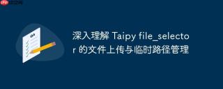深入理解 Taipy file_selector 的文件上传与临时路径管理