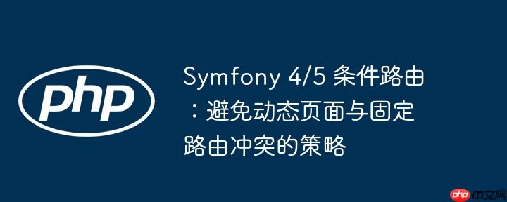 Symfony 4/5 条件路由:避免动态页面与固定路由冲突的策略