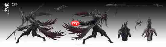 《明末渊虚之羽》新一批概念图放出：双头女妖美丽又惊悚！