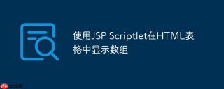 使用JSP Scriptlet在HTML表格中显示数组