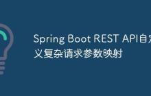Spring Boot REST API自定义复杂请求参数映射