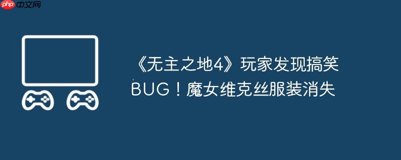 《无主之地4》玩家发现搞笑BUG!魔女维克丝服装消失