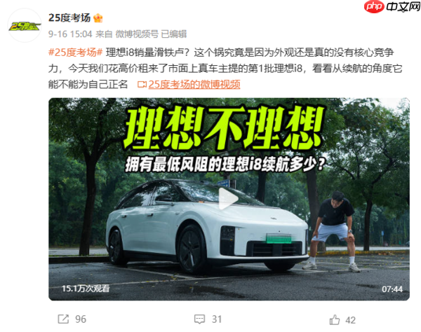 理想汽车起诉微博十万粉丝博主;因对i8车型恶意贬损