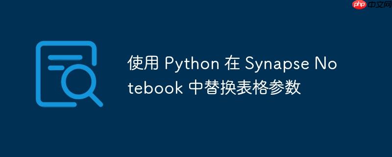使用 python 在 synapse notebook 中替换表格参数