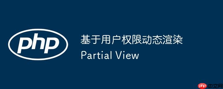 基于用户权限动态渲染Partial View