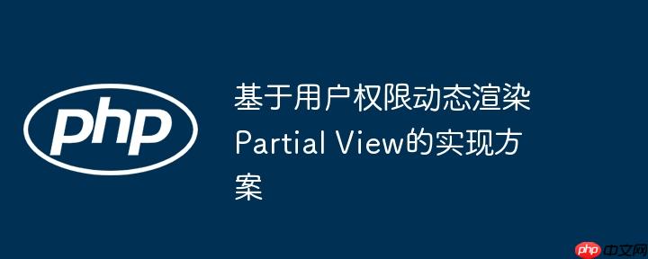 基于用户权限动态渲染Partial View的实现方案