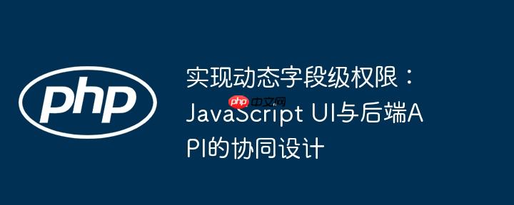 实现动态字段级权限:JavaScript UI与后端API的协同设计