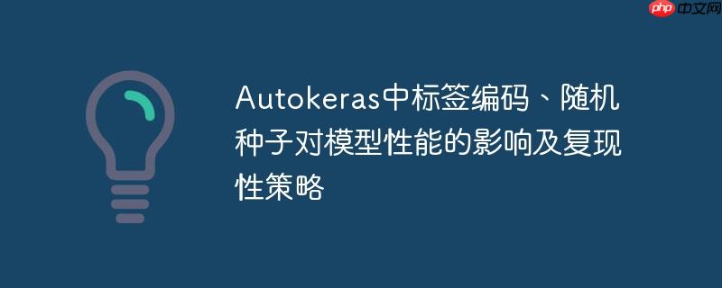 Autokeras中标签编码、随机种子对模型性能的影响及复现性策略
