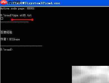 CMD支持UTF-8文件编码