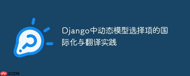 Django中动态模型选择项的国际化与翻译实践
