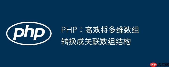 PHP:高效将多维数组转换成关联数组结构