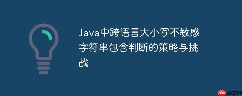 Java中跨语言大小写不敏感字符串包含判断的策略与挑战
