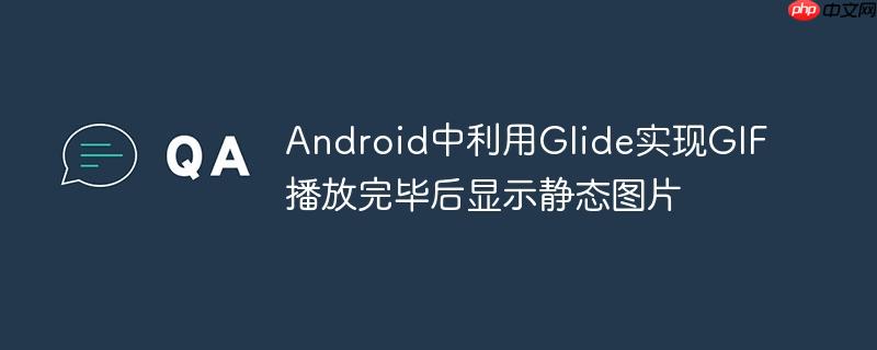 Android中利用Glide实现GIF播放完毕后显示静态图片
