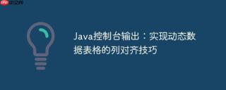 Java控制台输出：实现动态数据表格的列对齐技巧