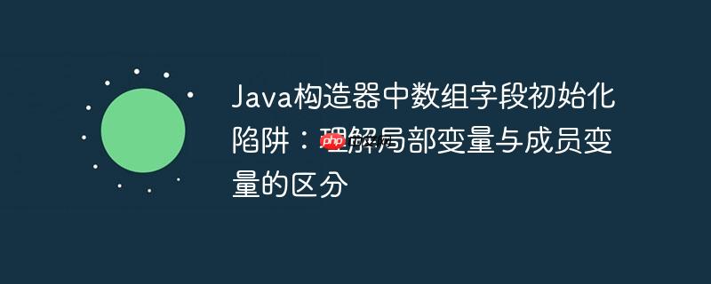 Java构造器中数组字段初始化陷阱：理解局部变量与成员变量的区分