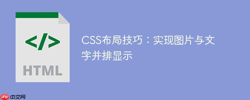 CSS布局技巧:实现图片与文字并排显示
