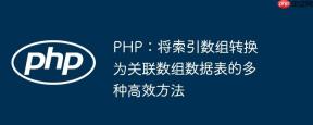 PHP：将索引数组转换为关联数组数据表的多种高效方法