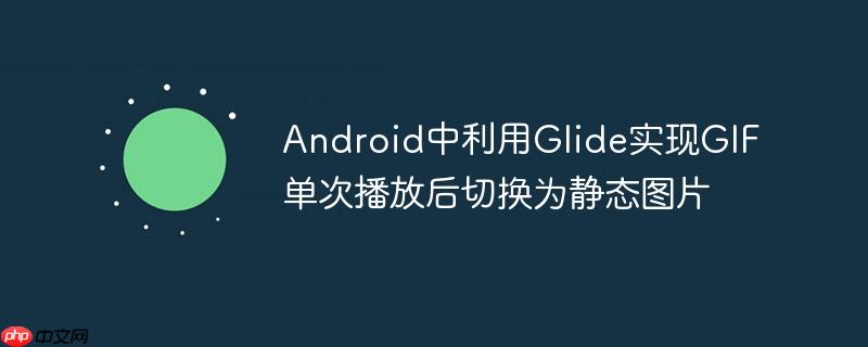Android中利用Glide实现GIF单次播放后切换为静态图片
