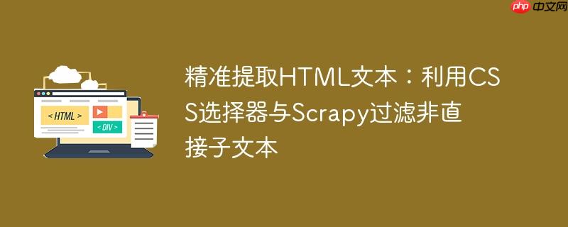 精准提取HTML文本：利用CSS选择器与Scrapy过滤非直接子文本