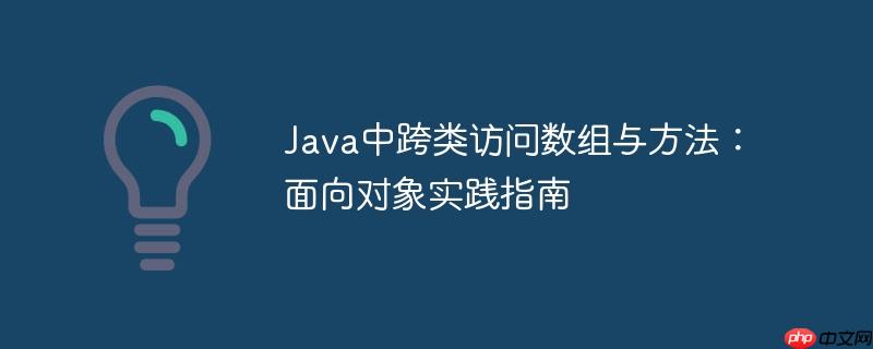 Java中跨类访问数组与方法：面向对象实践指南