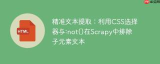 精准文本提取：利用CSS选择器与:not()在Scrapy中排除子元素文本