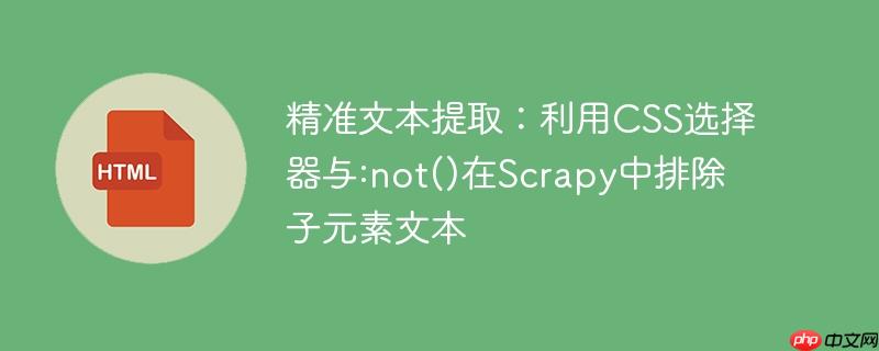 精准文本提取：利用CSS选择器与:not()在Scrapy中排除子元素文本
