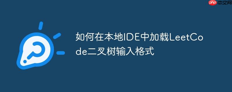 如何在本地IDE中加载LeetCode二叉树输入格式