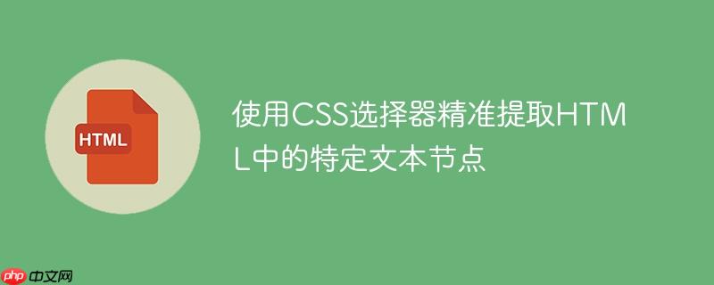 使用CSS选择器精准提取HTML中的特定文本节点