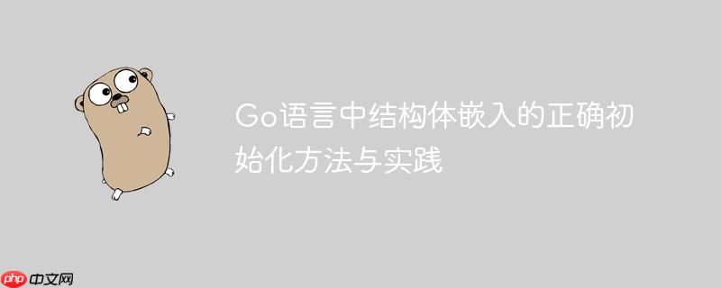 Go语言中结构体嵌入的正确初始化方法与实践

