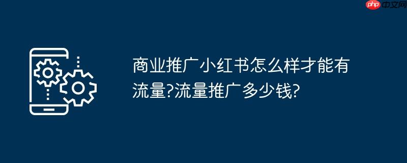 商业推广小红书怎么样才能有流量?流量推广多少钱?