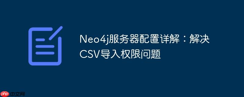 Neo4j服务器配置详解：解决CSV导入权限问题