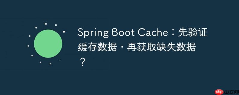 spring boot cache:先验证缓存数据,再获取缺失数据?