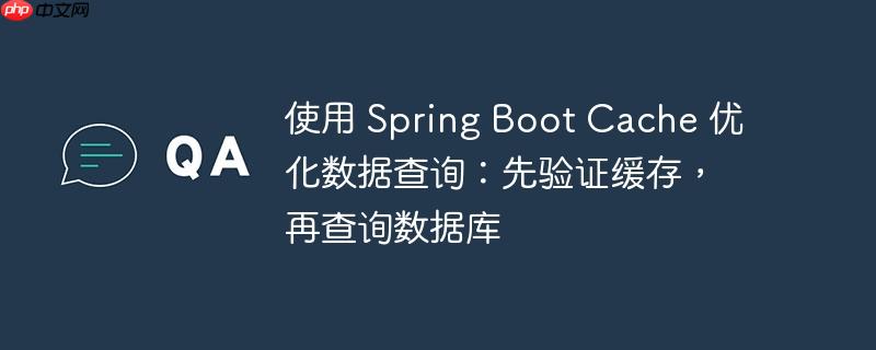 使用 spring boot cache 优化数据查询:先验证缓存,再查询数据库