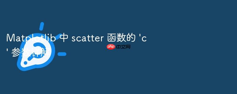 matplotlib 中 scatter 函数的 'c' 参数详解