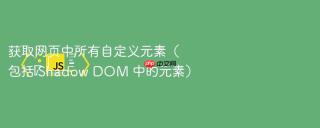 获取网页中所有自定义元素（包括 Shadow DOM 中的元素）