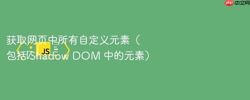 获取网页中所有自定义元素（包括 shadow dom 中的元素）