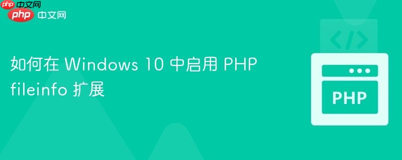 如何在 Windows 10 中启用 PHP fileinfo 扩展