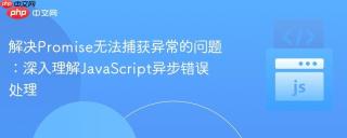 解决Promise无法捕获异常的问题：深入理解JavaScript异步错误处理