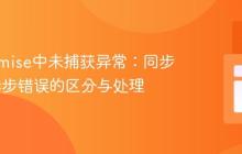 解决Promise中未捕获异常：同步错误与异步错误的区分与处理
