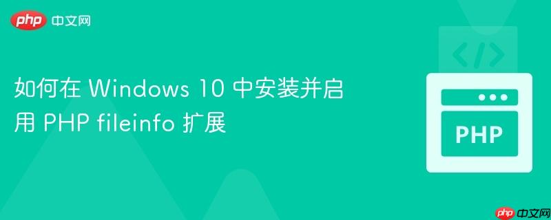 如何在 Windows 10 中安装并启用 PHP fileinfo 扩展