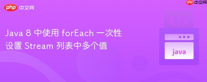 java 8 中使用 foreach 一次性设置 stream 列表中多个值