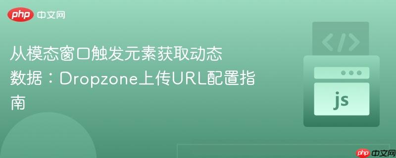 从模态窗口触发元素获取动态数据:Dropzone上传URL配置指南
