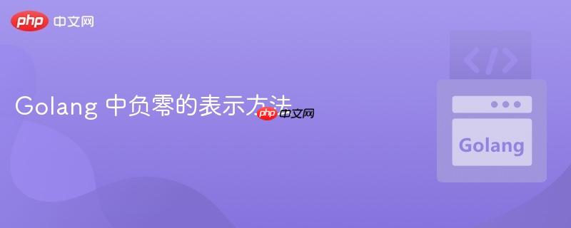 Golang 中负零的表示方法